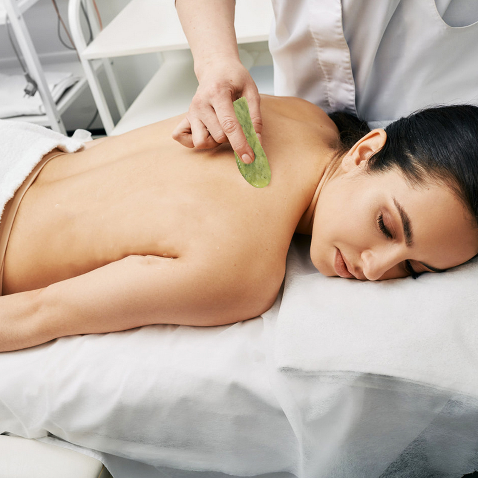 2Pcs Natural Jade Gua Sha Scra - огляд і ціна Spa And Wellness