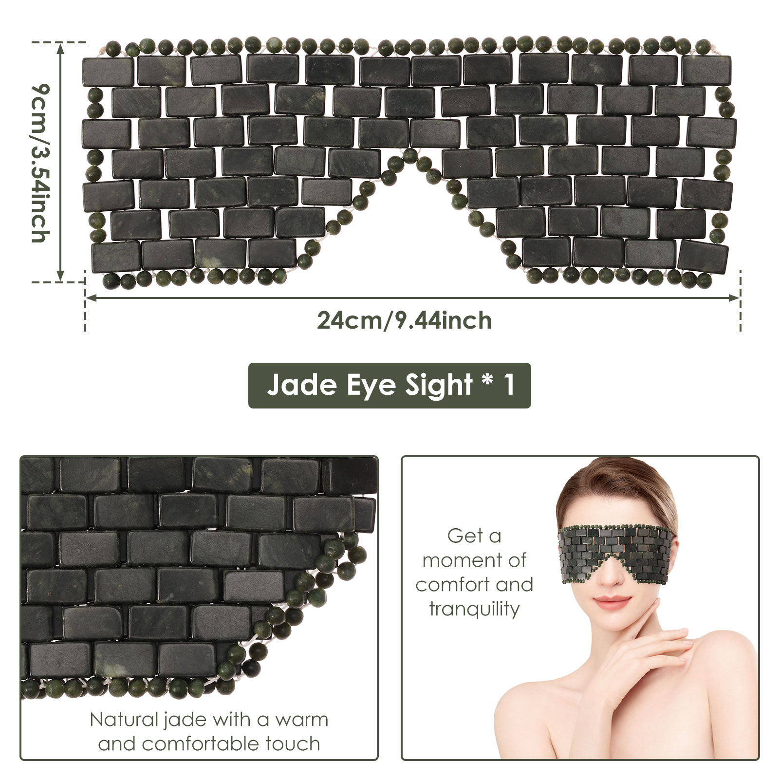 Jade Eye Mask Portable Jade St - огляд і ціна Spa And Wellness
